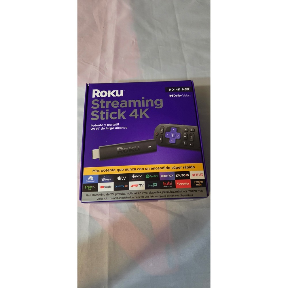 New Roku Streaming Stick 4K Media Player Unisex OS Black With HDR Dolby Vision